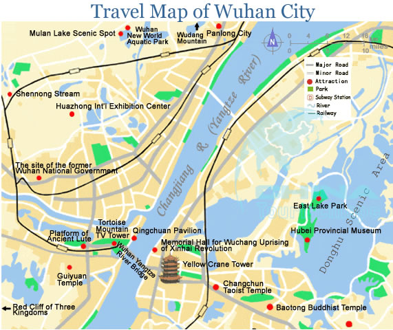 Map for wuhan travelsites