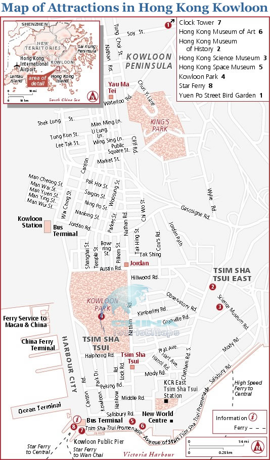 Map of kowloon attractions